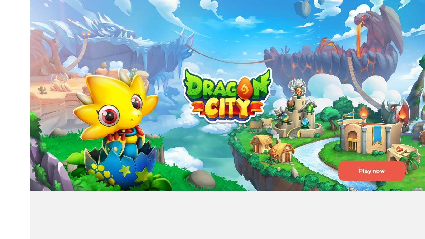 Dragon City Landing page