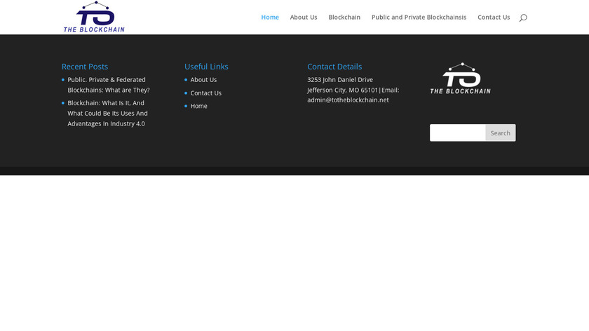 ToTheBlockchain Landing Page