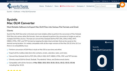 SysInfoTools Mac OLM Converter image