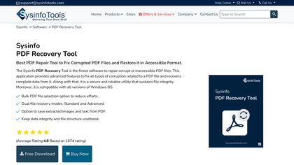 SysInfo PDF Recovery Software image