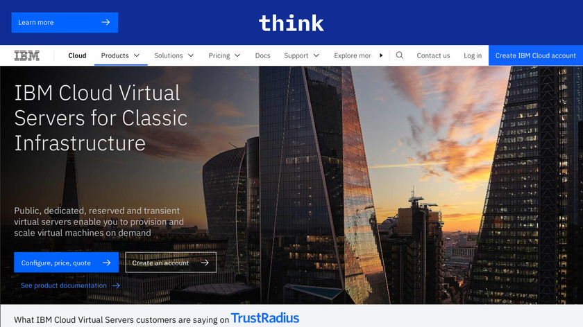 IBM Cloud Virtual Servers Landing Page