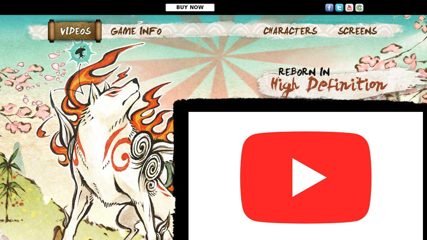 Okami Landing Page