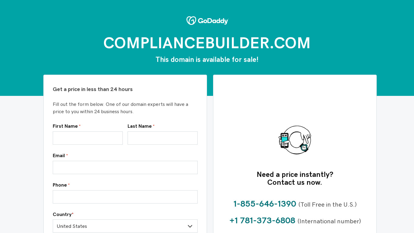 ComplianceBuilder Landing page