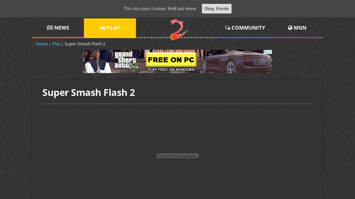 Super Smash Flash 2 Landing page