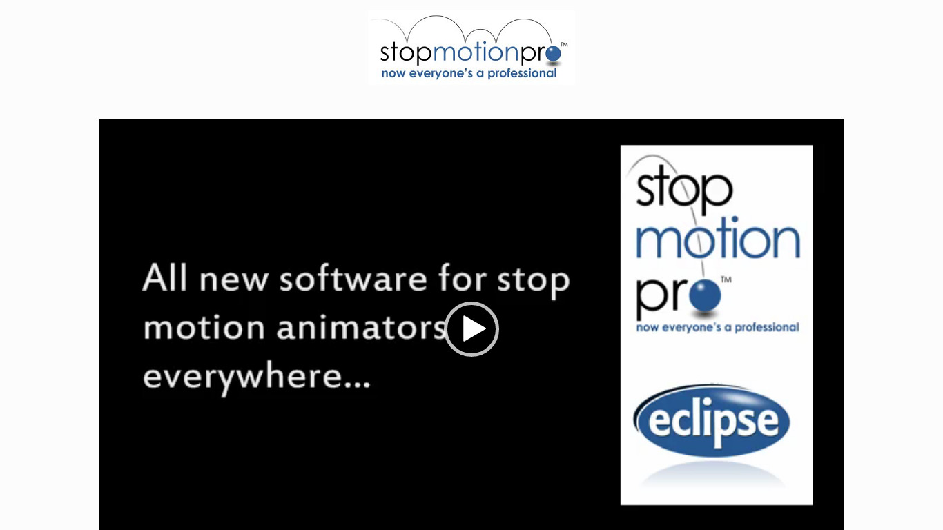 Stop Motion Pro Landing page