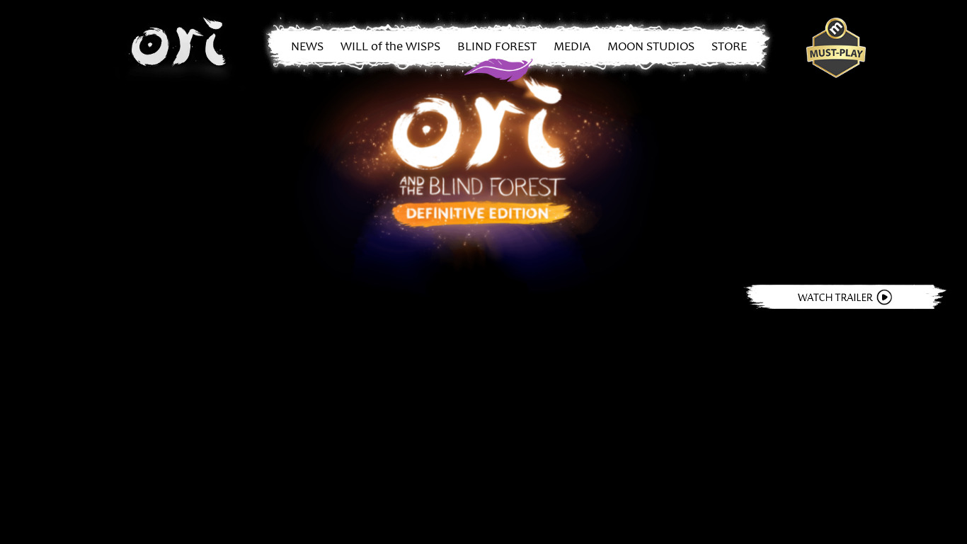 Ori and the Blind Forest Landing page
