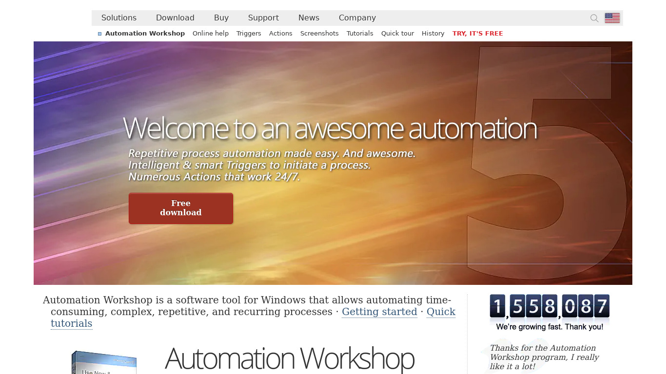 Febooti Automation Workshop Landing page