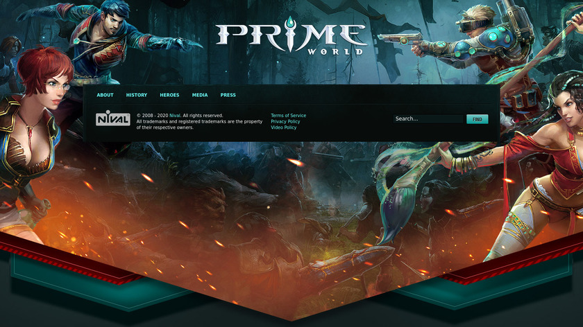 Prime World Landing Page