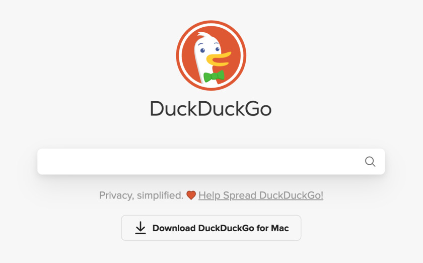DuckDuckGo Landing Page