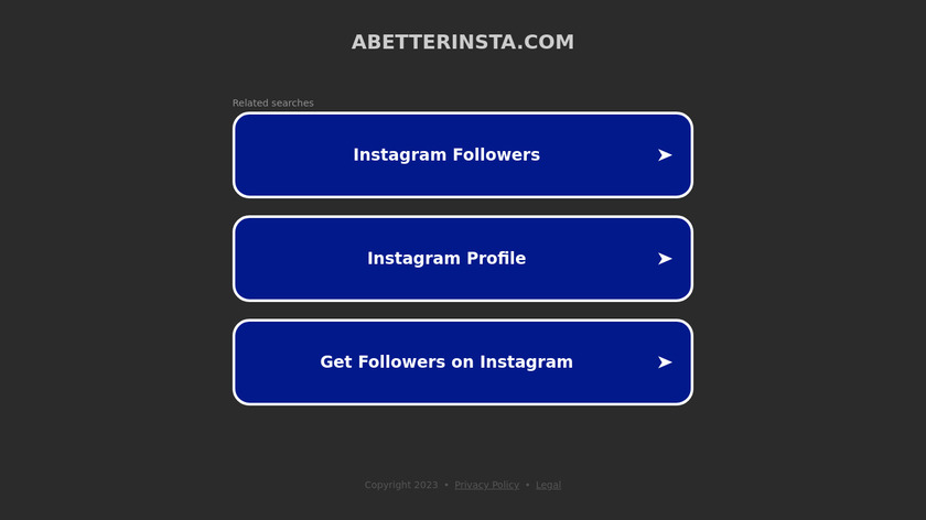 A better Insta Landing Page