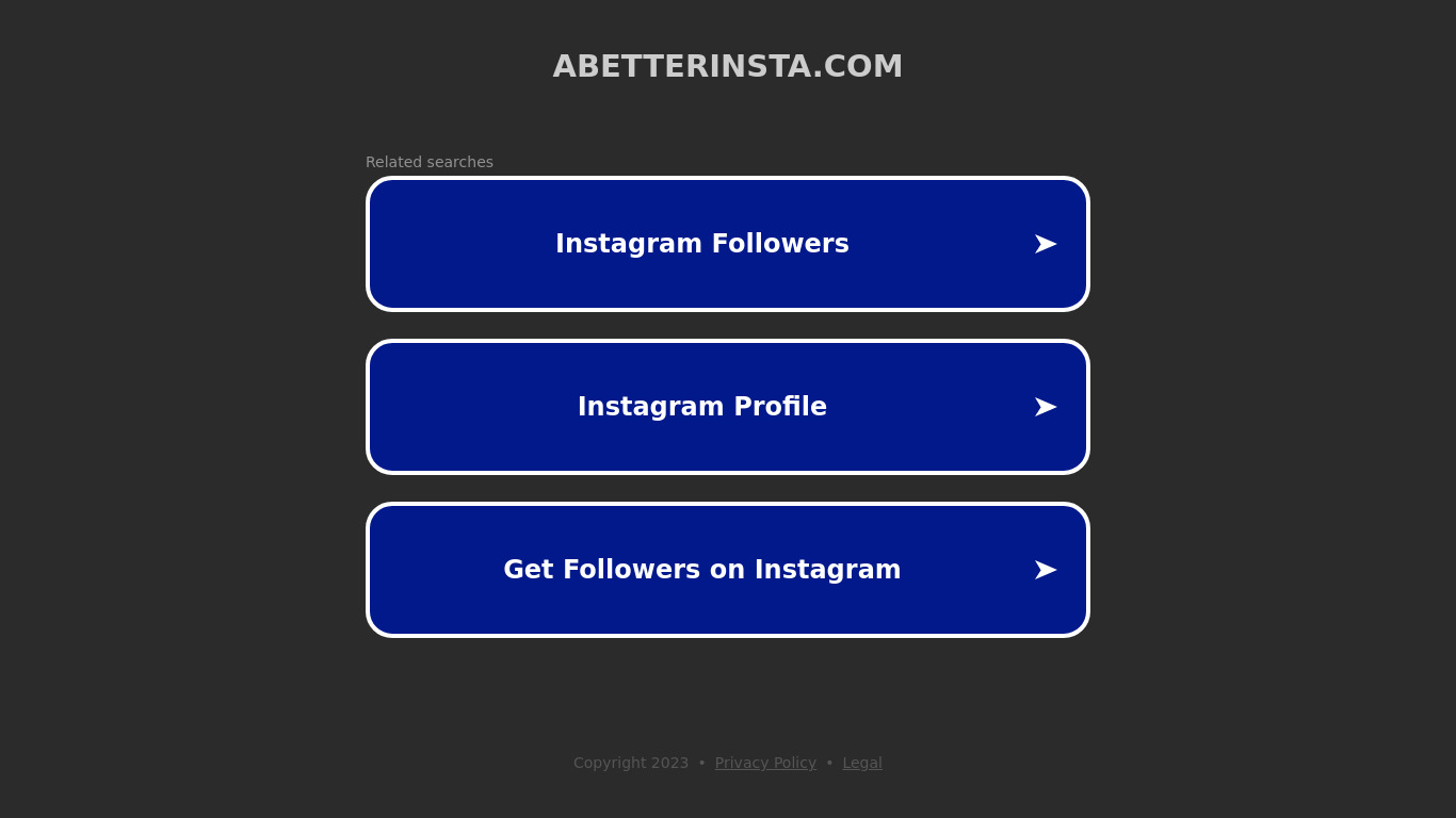 A better Insta Landing page
