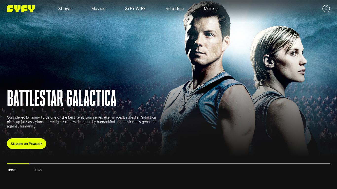 Battlestar Galactica Online Landing page