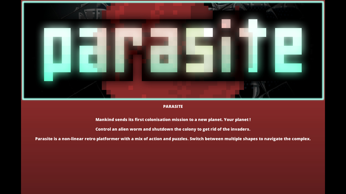 Parasite Game Landing page