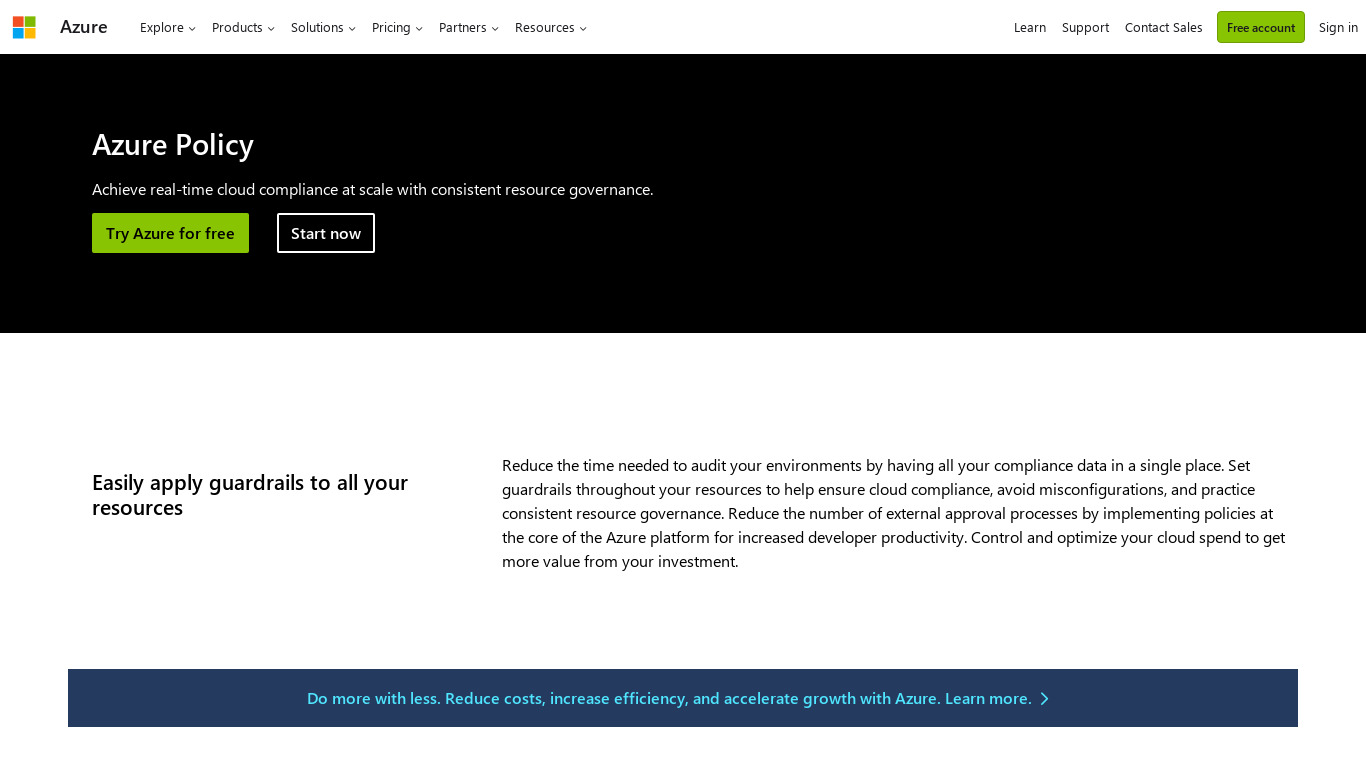 Azure Policy Landing page