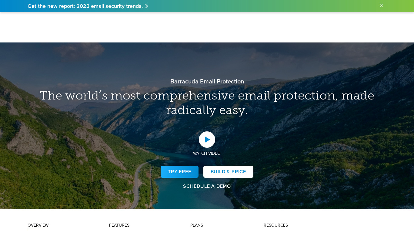 Barracuda Email Protection Landing page