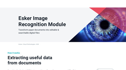 Esker Image Recognition Module image