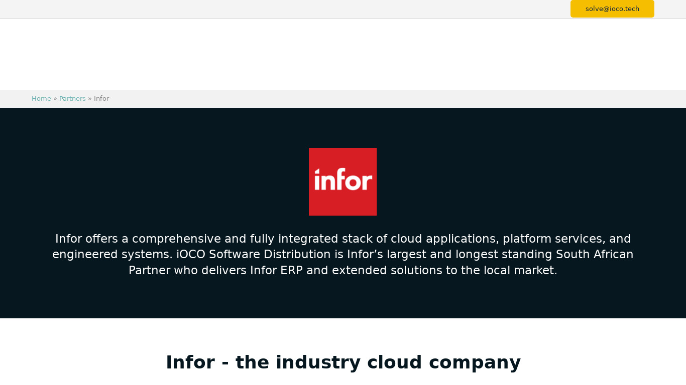 EOH Infor Services Landing page