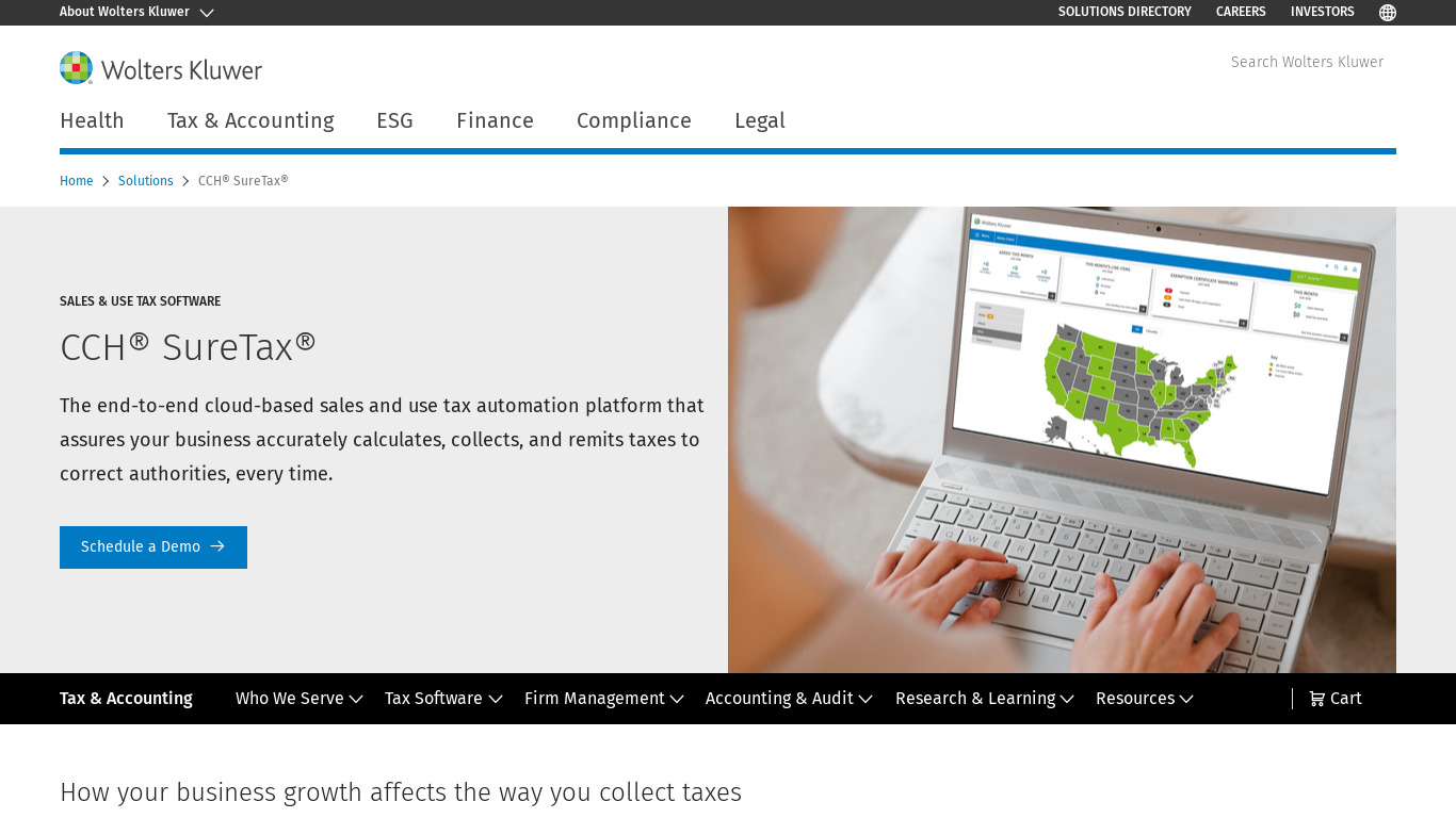 CCH Sales Tax Office Landing page