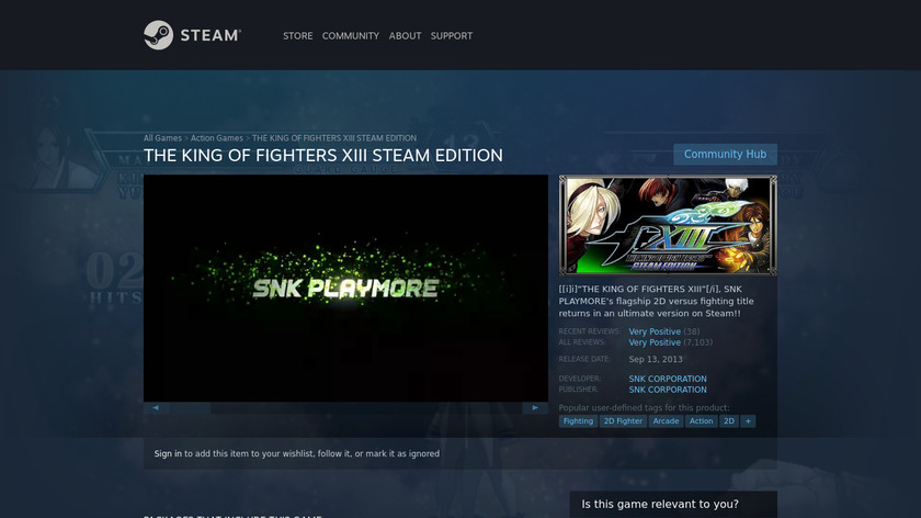 The King of Fighters XIII Landing Page