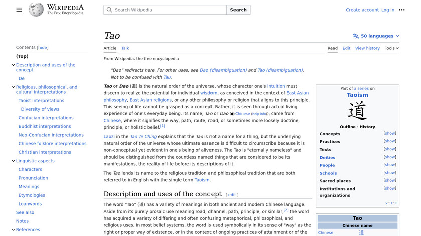Tao Landing Page