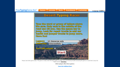 Desert Typing Racer image