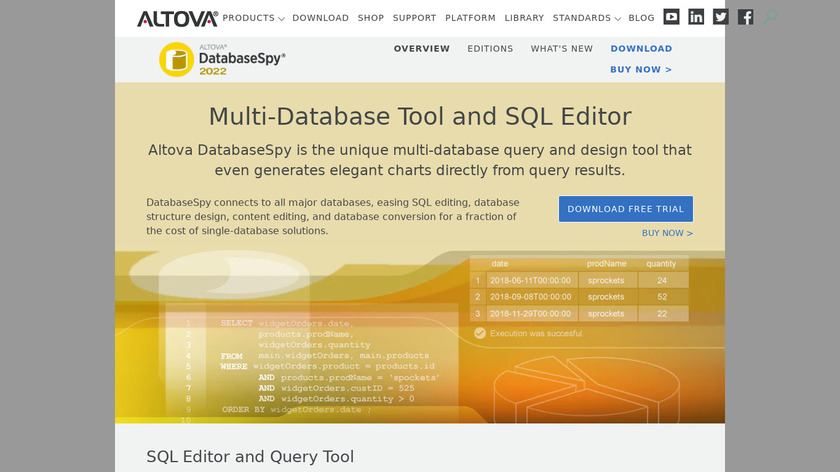 DatabaseSpy Landing Page