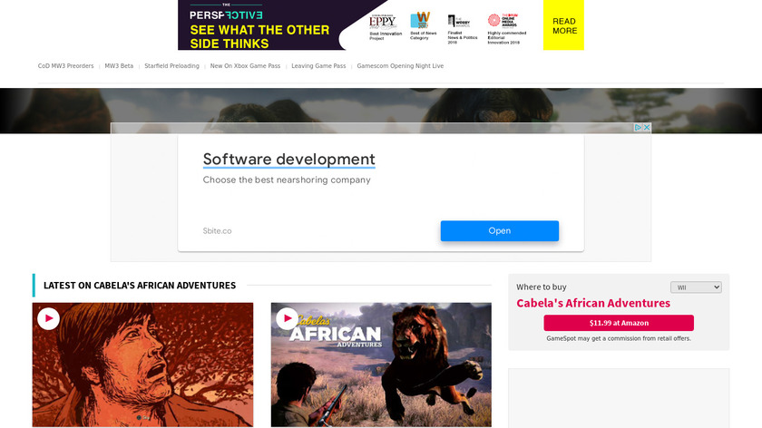 Cabelas African Adventures Landing Page