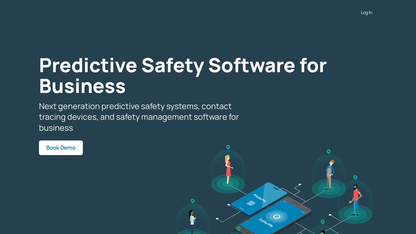 SaferMe Landing page