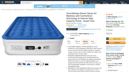 SoundAsleep Dream Series Air Mattress image