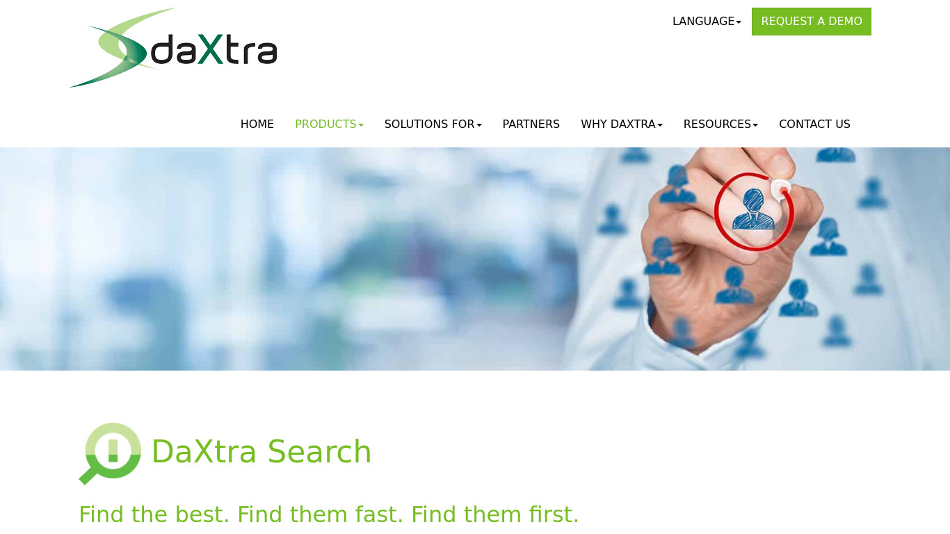 DaXtra Search Landing page