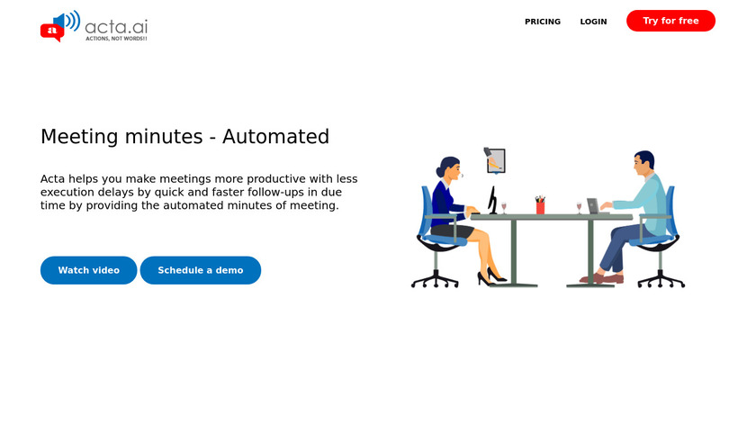 Acta.ai Landing Page