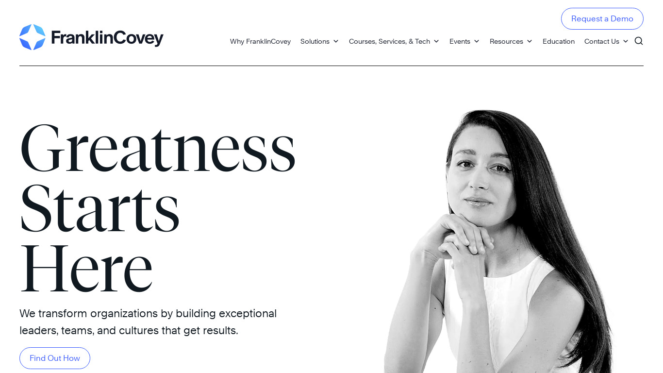 FranklinCovey Landing page