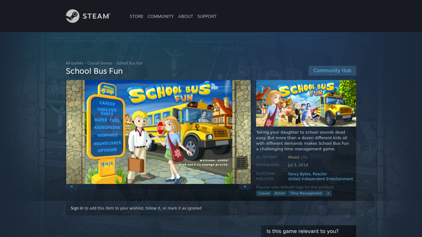 School Bus Fun Landing page