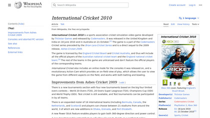 International Cricket 2010 image