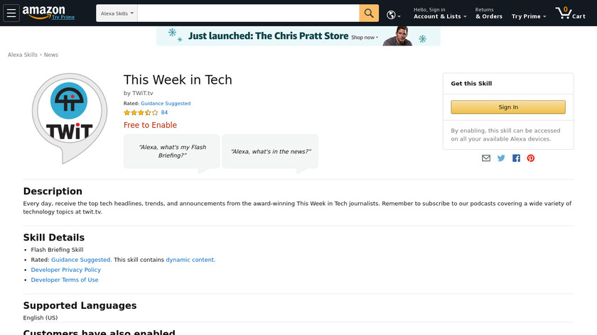TWiT Alexa Skill Landing Page