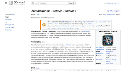 MechWarrior: Tactical Command image