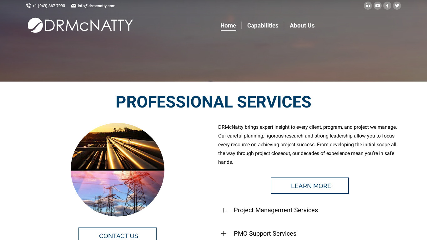 DRMcNatty & Associates Landing page