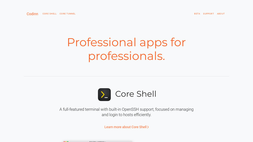 Codinn SSH Tunnel Landing Page