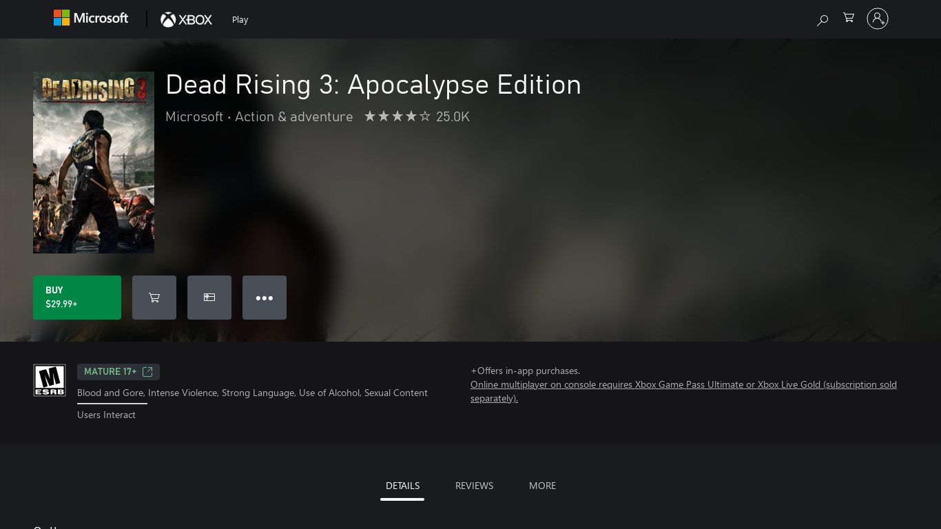 Dead Rising 3 Apocalypse Edition Landing page
