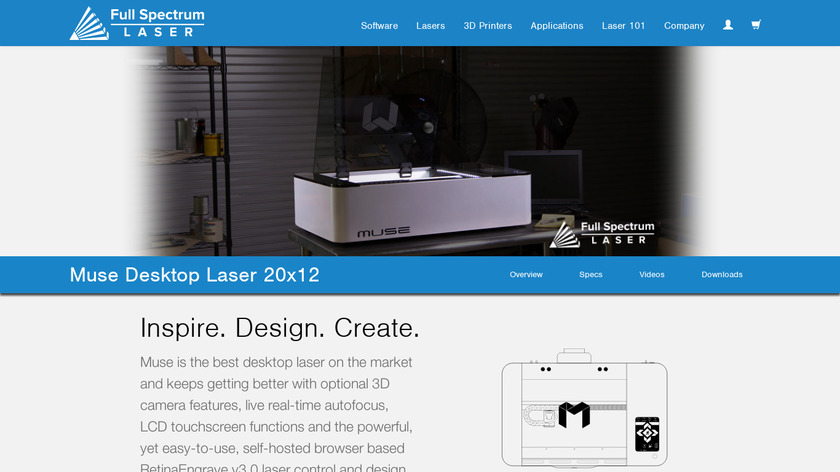 Full Spectrum Lasers Muse Landing Page