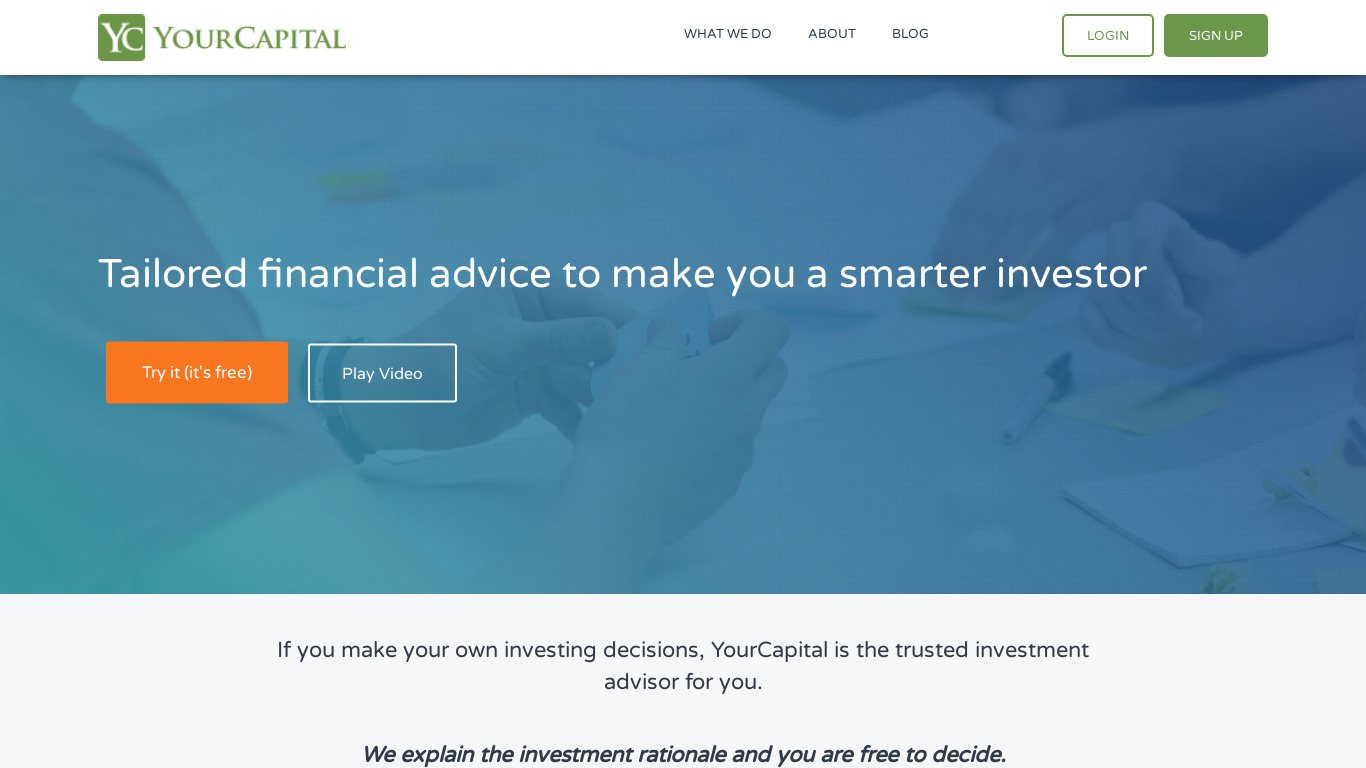 YourCapital Landing page