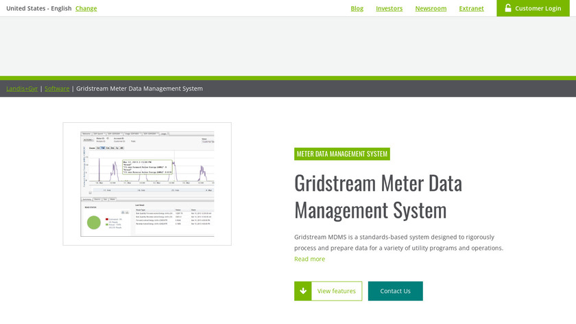 Gridstream MDMS Landing Page