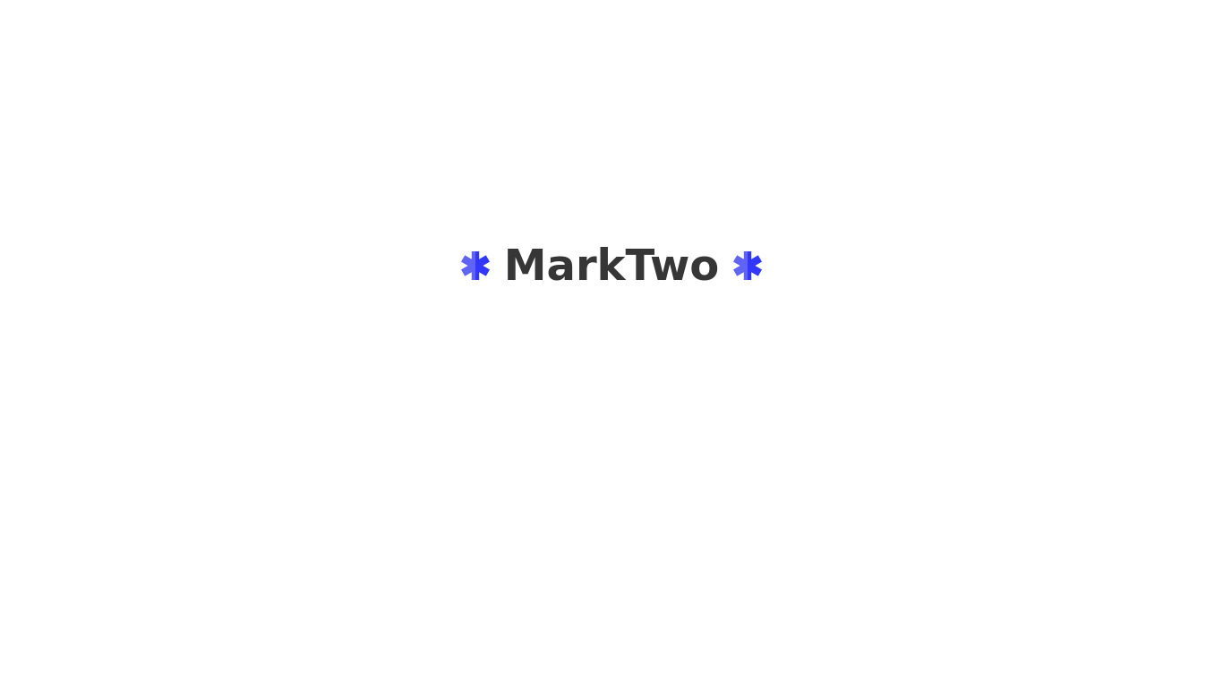 MarkTwo Landing page