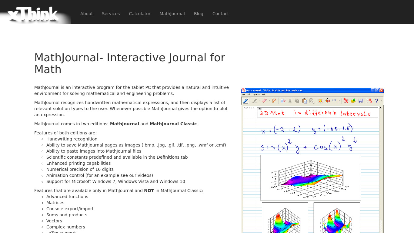 MathJournal Landing page