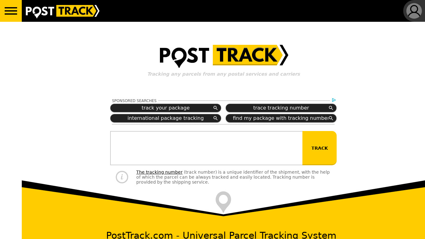 PostTrack.com Landing page