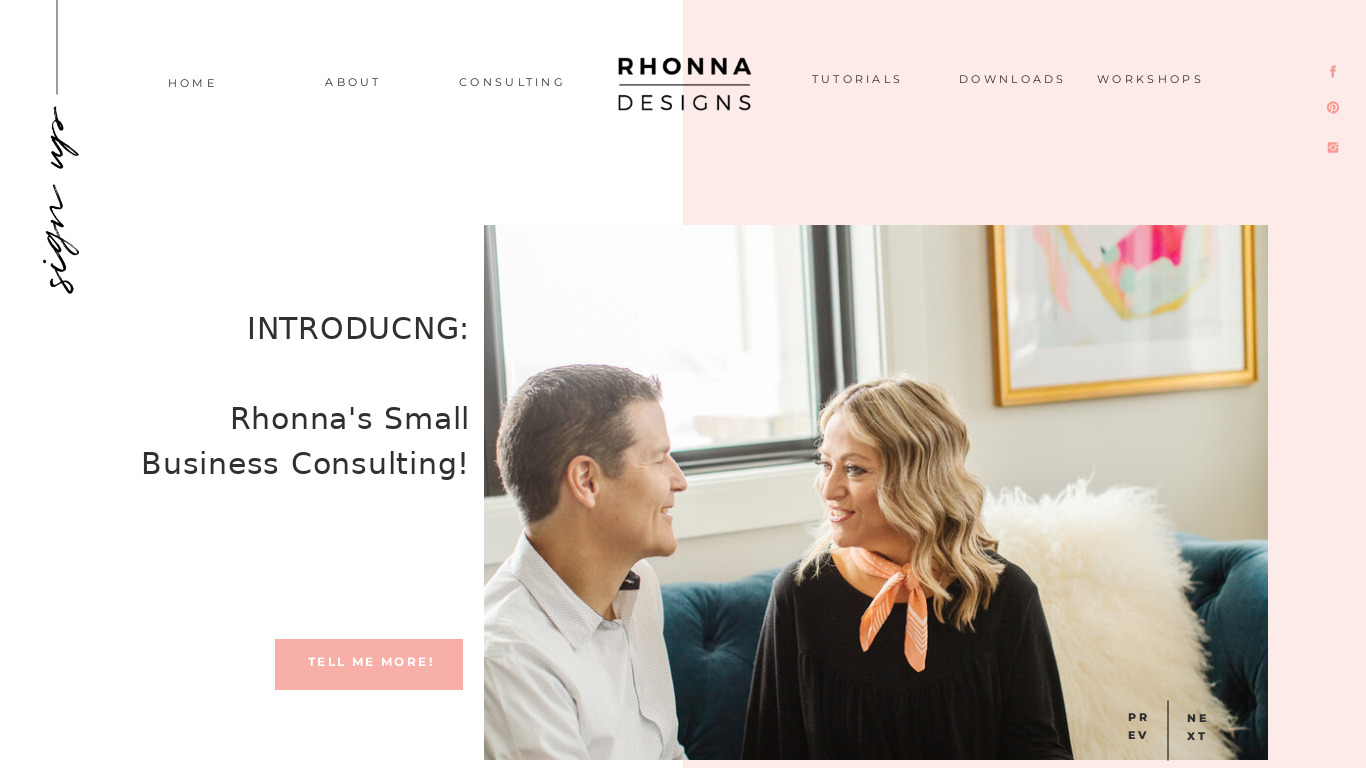 Rhonna Designs Landing page
