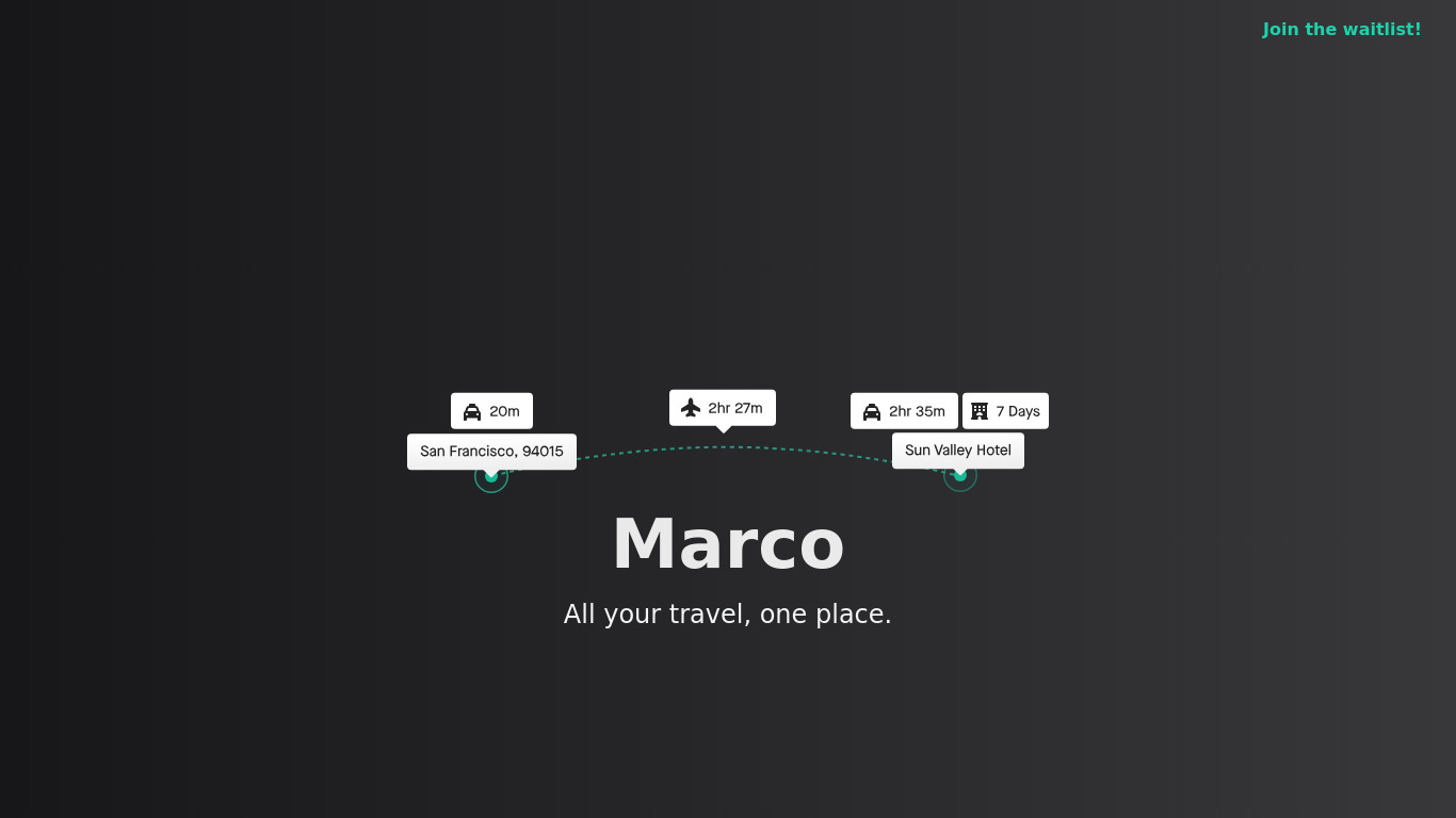 Marco Landing page