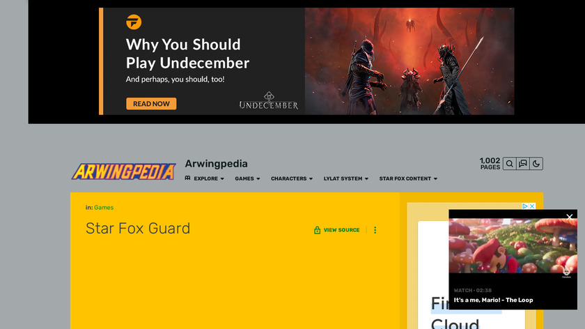 Star Fox Guard Landing Page