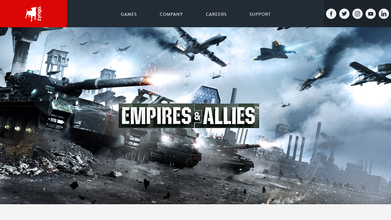 zynga.com Empires and Allies Landing page