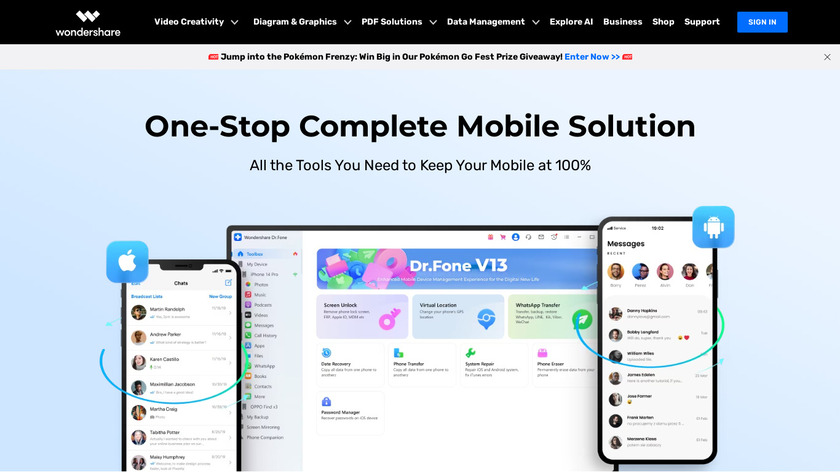 MobileGo Data Transfer Landing Page